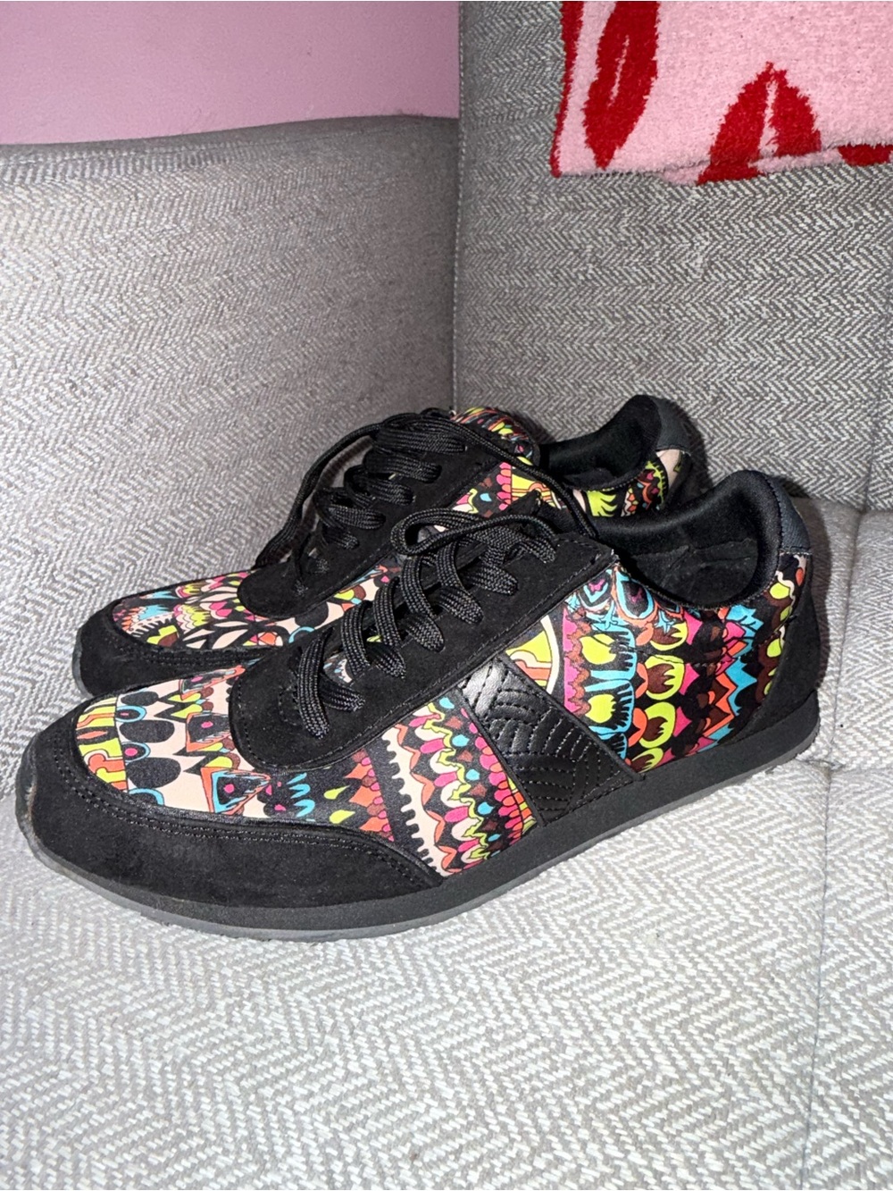 Funky Colorful Multicolor Patterned Sneakers Sakroots Maximalist Shoes